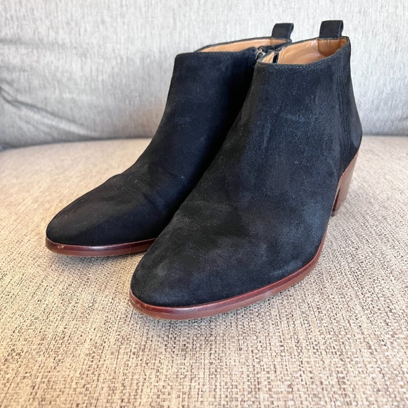 J.Crew Suede Black Ankle Boot Size 7.5 - Picture 6 of 11